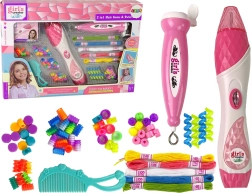 Set pour enfants 2 en 1 de tressage de cheveux avec perles