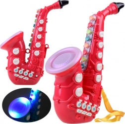Saxophone interactif pour enfants avec lumières et mélodies – Rouge