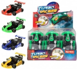 Karting en plastique 9 cm - couleurs variées