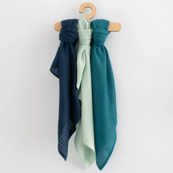 couches en coton colorées New Baby 70 × 80 cm, lot de 3 pour garçons