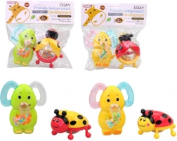 Hochets pour bébés, 2 pcs (12 × 9 cm)