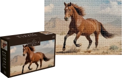 Puzzle Chevaux sauvages : cheval brun sauvage 1000 pièces