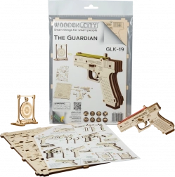 Puzzle 3D en bois pistolet WOODEN CITY Guardian GLK-19