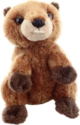 Marmotte en peluche 15 cm pour enfants éco-responsable