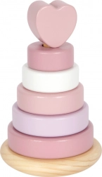 Tour empilable en bois cœur