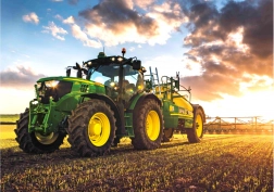 Peinture diamant Tracteur John Deere dans le champ 30x40cm