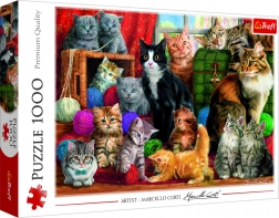 Puzzle 1000 pièces « Rencontre de chats » Trefl