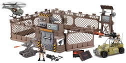 Fortification militaire avec hélicoptère avec effets 177 cm