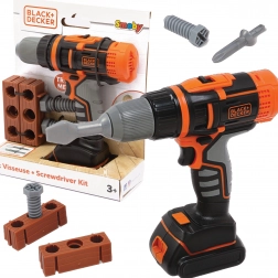 perceuse-visseuse électronique sans fil pour enfants Smoby Black & Decker avec brique