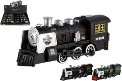 Locomotive à batterie avec mécanisme d’évitement, lumière et son – 20 cm
