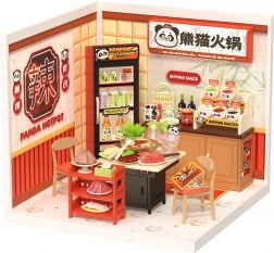 Robotime Rolife maison DIY : restaurant asiatique avec éclairage LED, 127 pièces