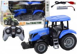 Tracteur RC 2,4G avec télécommande et effets sonores – bleu