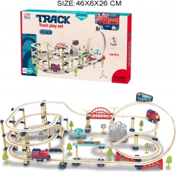 Méga ensemble de circuit de train 146 pièces avec accessoires