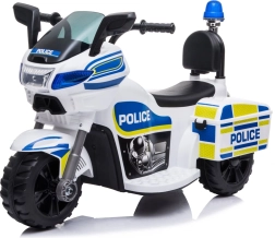 moto de police électrique pour enfants blanche