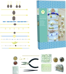 Fabrication de bijoux et bracelets en ciment avec feuille d'or