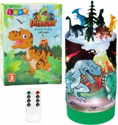 kit créatif dinosaures en bocal avec veilleuse et télécommande