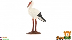 figurine en plastique de cigogne blanche 9 cm