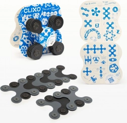 Clixo designer noir & gris – jeu de construction magnétique 9 pcs