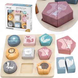 Puzzle d’encastrement en bois animaux Viga