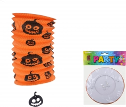 Lampion cylindre Citrouille 15 cm