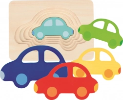 Puzzle d’encastrement en bois multicouche voiture GOKI