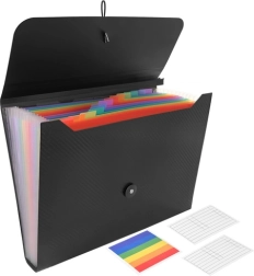 Classeur accordéon A4 pour documents avec élastique MAALEO, 13 compartiments