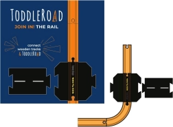 Toddleroad Passage à niveau avec route – route flexible en silicone, 2 pièces