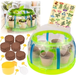 Kit bio du petit jardinier – mini-serre avec outils et graines pour cultiver des plantes