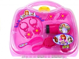 Mallette pour petite princesse – set de coiffure avec sèche-cheveux, couronne et bijoux