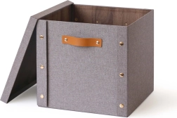 Boîte de rangement avec couvercle 30 × 30 × 28 cm en papier et carton