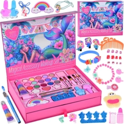 Grande trousse de beauté Sirène fards à paupières vernis pinces élastiques pour cheveux