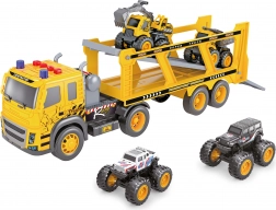 Transporteur avec voitures et effets