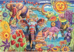 Puzzle Carnaval des Éléphants 500 pièces