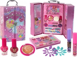 Ensemble cosmétique pour enfants dans une valise rose