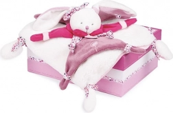 Coffret cadeau Doudou avec lapin en peluche rose
