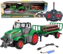 Tracteur RC avec remorque à rondins 1:24 WOOPIE