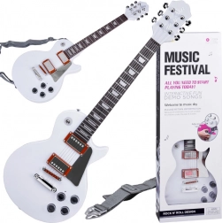Guitare électrique pour enfants avec sangle – Blanc