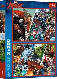 Puzzle 2×200 pièces Avengers – Les Défenseurs du Monde MARVEL