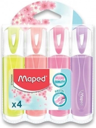 Surligneurs pastel MAPED Fluo Peps, set de 4 pièces