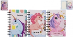 Bloc-notes avec motif de licorne