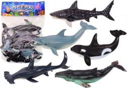 Set des plus grands animaux marins Orque Baleine Requin 6 pièces