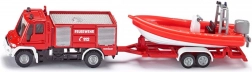 Siku Super camion de pompiers UNIMOG avec bateau – modèle 1:87