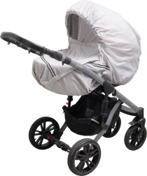 habillage pluie pour poussette avec élément réfléchissant New Baby Basic gris