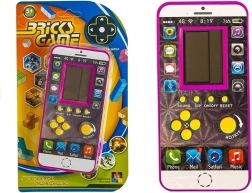 Jeu électronique de poche en forme de téléphone – rose