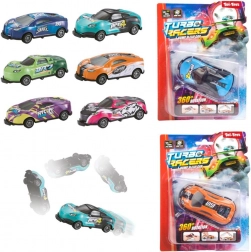 Voiture de course retournable 9 cm à remontage, assortiment de couleurs