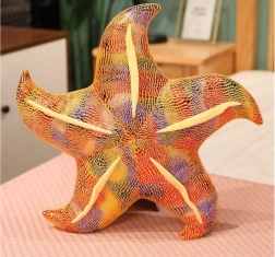 Étoile en peluche jaune coussin 45 cm