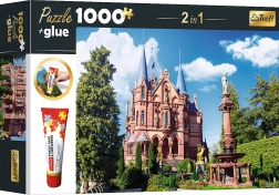 Trefl ensemble 2-en-1 puzzle Château de Drachenburg, Allemagne 1000 pièces avec colle