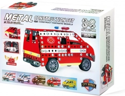 Kit de construction métallique camion de pompiers 314 pièces
