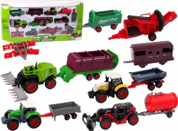 Set de véhicules de ferme – tracteurs et machines en métal (12 pièces)