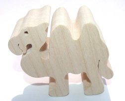 Fauna figurine en bois chameau